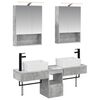 vidaXL Juego de Muebles de Ba&ntilde;o 5 uds. Gris Hormig&oacute;n