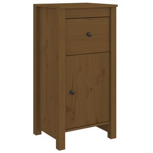 vidaXL Aparador de madera maciza de pino marr&oacute;n miel 40x35x80 cm