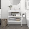 vidaXL Estructura de baño con lavabo incorporado hierro blanco