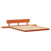 vidaXL Estructura de cama con cabecera Marr&oacute;n 140 x 200 cm Madera