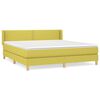 vidaXL Cama box spring con colch&oacute;n tela verde 160x200 cm
