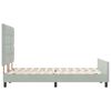 vidaXL Cama tipo Box Spring Gris claro 140 x 200 cm Terciopelo