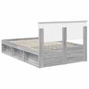 vidaXL Estructura de cama con cabecera Gris Sonoma 120 x 190 cm