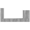 vidaXL Conjunto de mueble para TV de pared 6 pcs Gris Sonoma