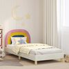 vidaXL Cama para ni&ntilde;os con cabecero Crema 90 x 190 cm Terciopelo