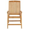 vidaXL Sillas de jard&iacute;n reclinables y cojines 4 uds madera maciza teca