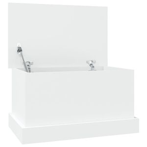 vidaXL Caja de almacenaje de madera de ingenier&iacute;a blanca 50x30x28 cm