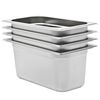 vidaXL Bandejas Gastronorm 4 unidades GN 1/3 150 mm acero inoxidable
