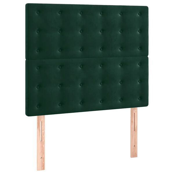 vidaXL Cabecero Terciopelo Verde Oscuro 100x5x118/128 cm