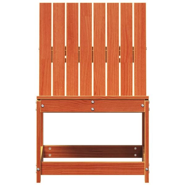 vidaXL Silla de jard&iacute;n madera maciza de pino marr&oacute;n cera 50,5x55x77 cm