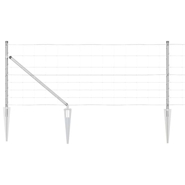 vidaXL Poste de Valla Galvanizado 25 x 0,8 m Acero