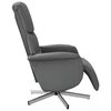 vidaXL Sill&oacute;n reclinable con reposapi&eacute;s tela gris oscuro