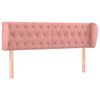 vidaXL Cabecero de terciopelo rosa 147x23x78/88 cm
