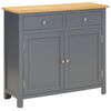 vidaXL Aparador de madera maciza de roble 90x33,5x83 cm