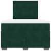 vidaXL Cama box spring con colch&oacute;n terciopelo verde oscuro 120x190 cm