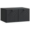 vidaXL Mueble para TV de pared Negro 59,5 x 41 x 30 cm