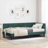 vidaXL Estructura de Cama Esquina con Colch&oacute;n 2 pcs Verde Terciopelo