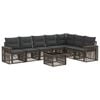 vidaXL Conjunto de sof&aacute;s de jard&iacute;n 8 uds. Gris y Gris Oscuro