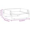 vidaXL Cama para perro Manual Gris Claro 70 x 70 x 28,5 cm Acero