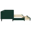 vidaXL Sof&aacute; cama nido con cajones terciopelo verde oscuro 80x200 cm