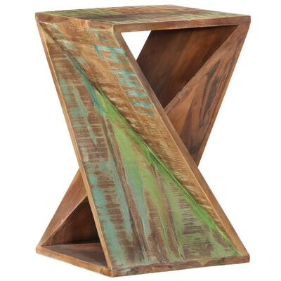 vidaXL Mesa auxiliar madera maciza reciclada 35x35x55 cm