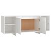 vidaXL Mueble para TV madera contrachapada blanco 130x35x50 cm