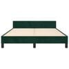 vidaXL Estructura cama sin colch&oacute;n terciopelo verde oscuro 140x200 cm