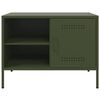 vidaXL Muebles de TV 2 piezas acero verde oliva 68x39x50,5 cm