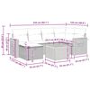 vidaXL Set sof&aacute;s de jard&iacute;n 7 piezas y cojines rat&aacute;n sint&eacute;tico beige