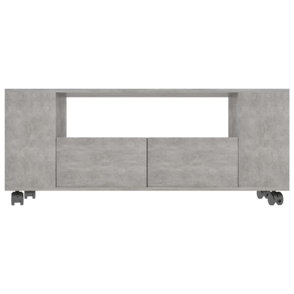 vidaXL Mueble de TV madera contrachapada gris hormigón 120x35x48 cm