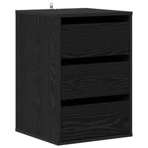 vidaXL Cajonera Roble Negro 41 x 40 x 58 cm Madera de ingenier&iacute;a