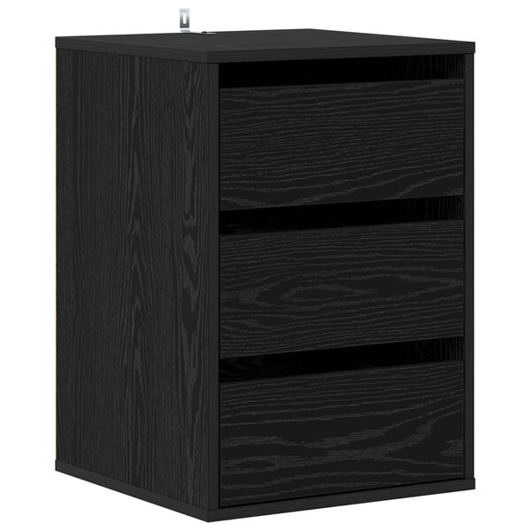 vidaXL Cajonera Roble Negro 41 x 40 x 58 cm Madera de ingenier&iacute;a