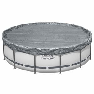 Bestway Cubierta para Piscina &Oslash;4,57 m Redondo Poli&eacute;ster Gris