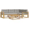 vidaXL Conjunto de sof&aacute;s de exterior 5 pcs Blanco y Gris Claro
