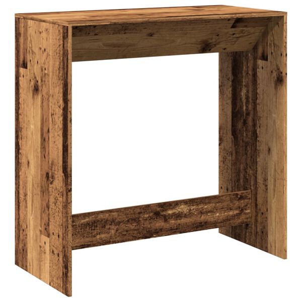 vidaXL Mesa alta de bar madera ingenier&iacute;a envejecida 102x50x103,5 cm