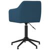 vidaXL Silla de comedor giratoria 6 uds terciopelo azul