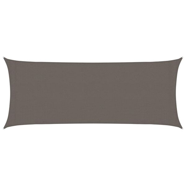 vidaXL Toldo de vela gris antracita HDPE 160 g/m&sup2; 2x5 m