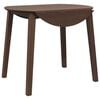 vidaXL Mesa de comedor de madera maciza de caucho marr&oacute;n