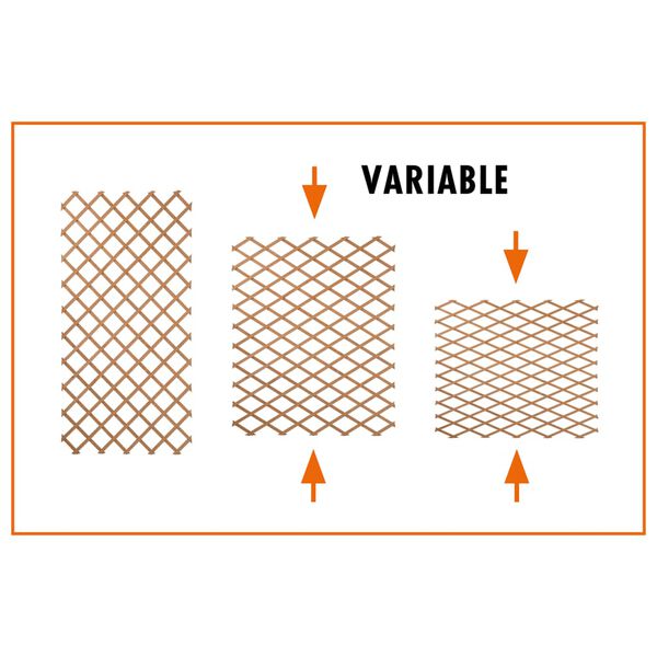Nature Enrejado de jard&iacute;n 100x200 cm madera natural 6041703