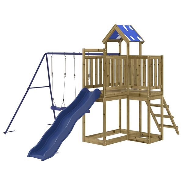 vidaXL Parque infantil de exterior madera de pino impregnada