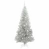 vidaXL &Aacute;rbol de Navidad con 300 LED con soporte Plateado 210 cm PET