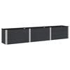 vidaXL Arriate elevado Negro 300 x 50 x 54 cm WPC y Aluminio