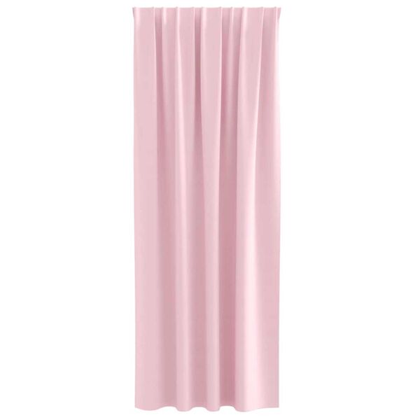vidaXL Cortinas Opacas con Anillas 2 pcs Rosa Beb&eacute; 245 x 140 cm