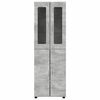 vidaXL Aparador alto con estante FLORIN Gris Concreto 60 x 35 x 182 cm