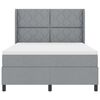vidaXL Cama tipo Box Spring con colch&oacute;n Gris claro 160 x 200 cm tela