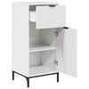 vidaXL Juego de muebles de baño con cajón 3 pcs Blanco brillante