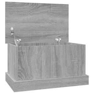 vidaXL Ba&uacute;l almacenaje madera contrachapada gris sonoma 50x30x28 cm