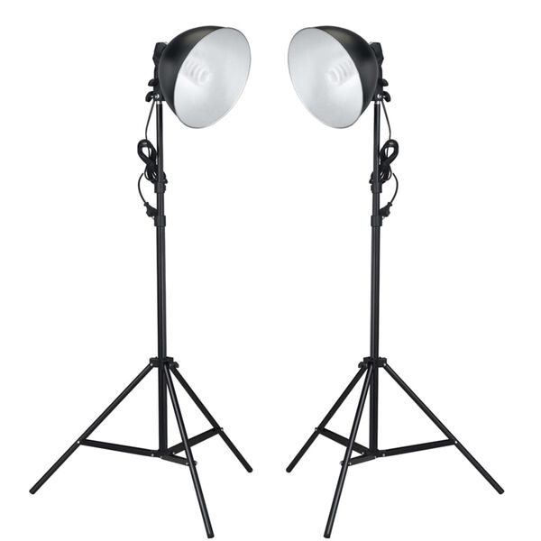 vidaXL Kit estudio fotogr&aacute;fico con luz de estudio, fondo y reflector