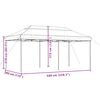 vidaXL Tienda de fiesta plegable Pop-Up beige 580x292x315 cm
