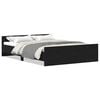 vidaXL Estructura de cama sin colch&oacute;n roble negro 140x200 cm